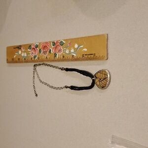 Retired Silpada Black and Gold Pendant Necklace